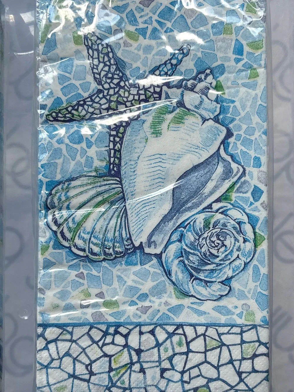 3 Packs Vintage CR Gibson Mosaic Shells HTF RARE designer napkins